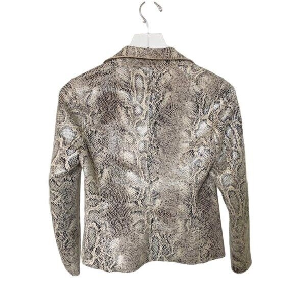 Philosophy Snake Skin Print Moto Jacket - Picture 5 of 6